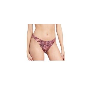 Shade & Shore Pink Leopard Neutral Bikini Bottoms Size Medium